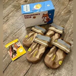 QUMYPET‎ Dog Shoes Size 6 Boots NWT Waterproof Paw Protectors Indoor Outdoor